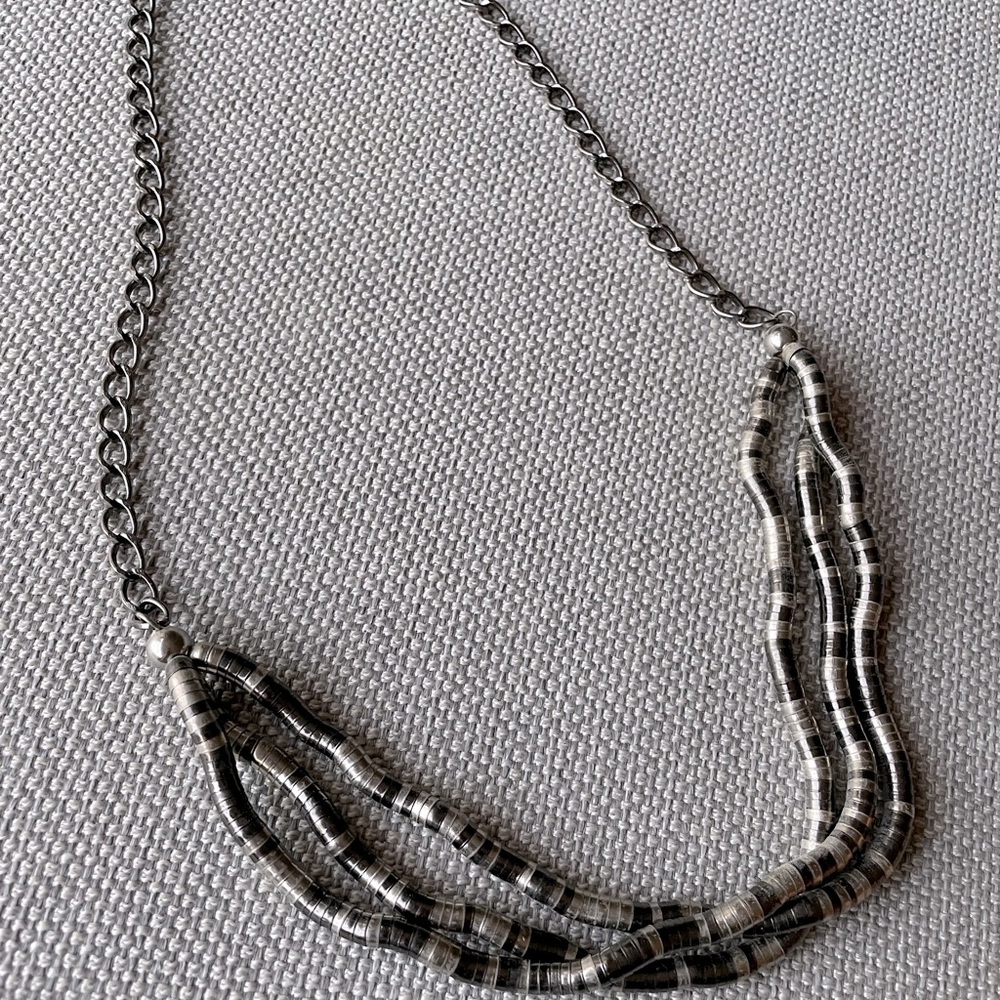 Silver Boho Statement Necklace - image 2